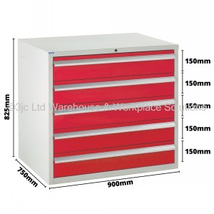 Euroslide Storage Cabinet 5 Drawer 825mm Type 1